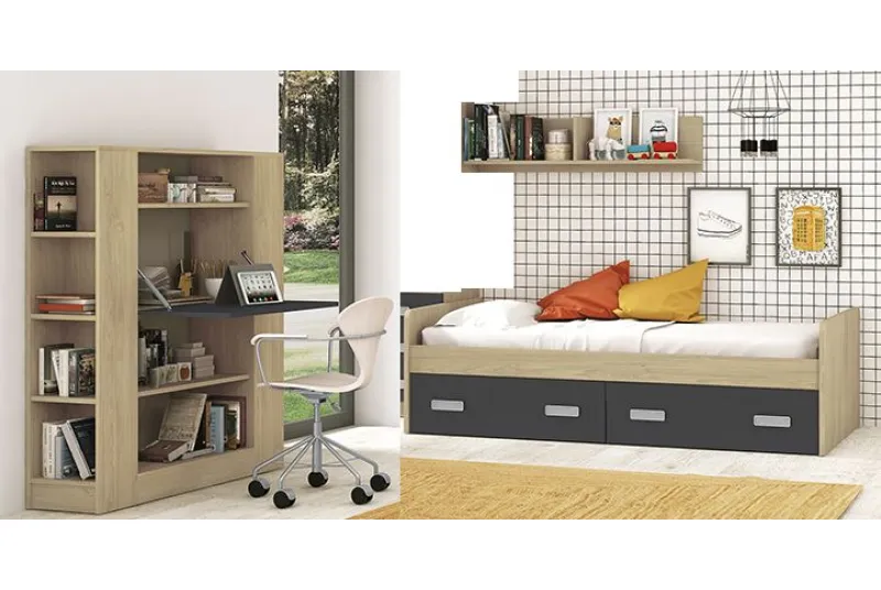 DORMITORIO JUVENIL S/ARMARIO DONALD+ AMB.21