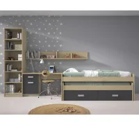 Dormitorio juvenil completo Donald + armario 35