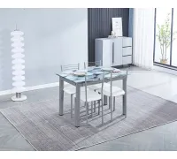CONJUNTO MESA FLORES EXT. + 4 SILLAS 20