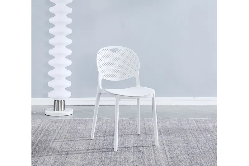 JUEGO DE 5 SILLAS APILABLES JANSEN BLANCO