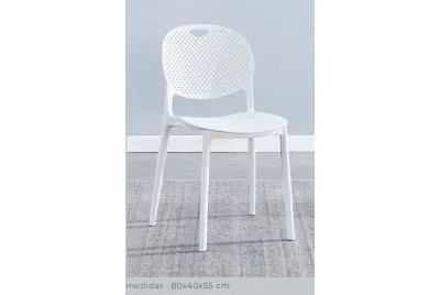 JUEGO DE 5 SILLAS APILABLES JANSEN BLANCO