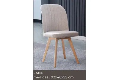 JUEGO DE 4 SILLAS T.TELA P/MADERA LANE BEIG