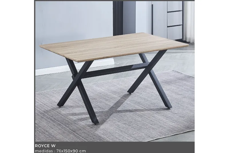 MESA COMEDOR FIJA T/MDF CAMBRIA ROYCE W NEGRO MESA COMEDOR FIJA T/MDF CAMBRIA ROYCE W NEGRO