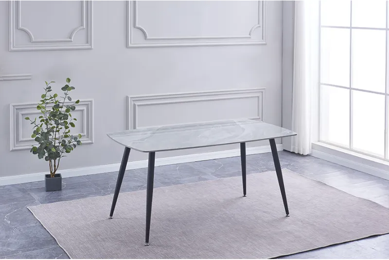 MESA COMEDOR FIJA T/CERAMICA 140 SANDER NEGRO