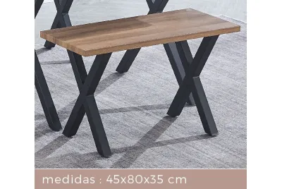 TABURETE MDF P/METAL VIDEL NEGRO