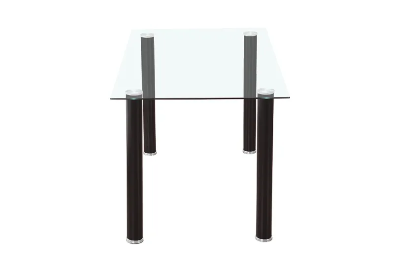 MESA COCINA FIJA C/TRANSPARENTE YURI NEGRO