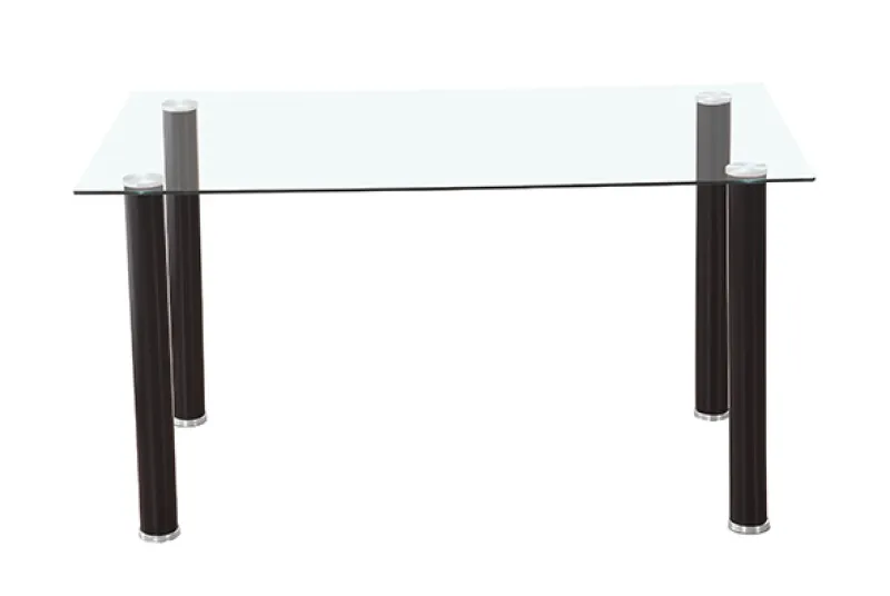 MESA COCINA FIJA C/TRANSPARENTE YURI NEGRO