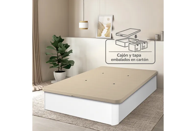 CANAPE 135X190 T/3D CAJA GUADIANA BLANCO