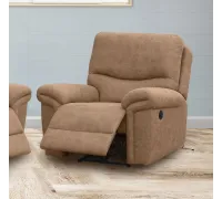 Sillón relax eléctrico 1 plaza tapizado Nolia America color piedra