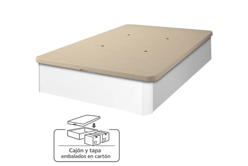 CANAPE 135X190 T/3D CAJA GUADIANA BLANCO