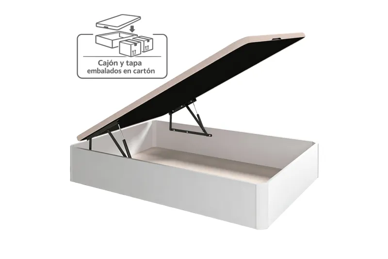 CANAPE 90X190 T/3D CAJA GUADIANA BLANCO