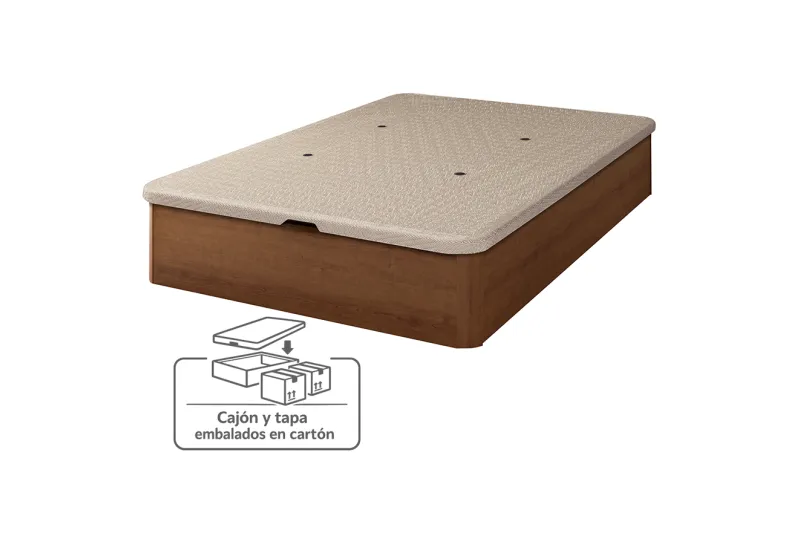 CANAPE 135X190 T/3D CAJA GUADIANA NOGAL