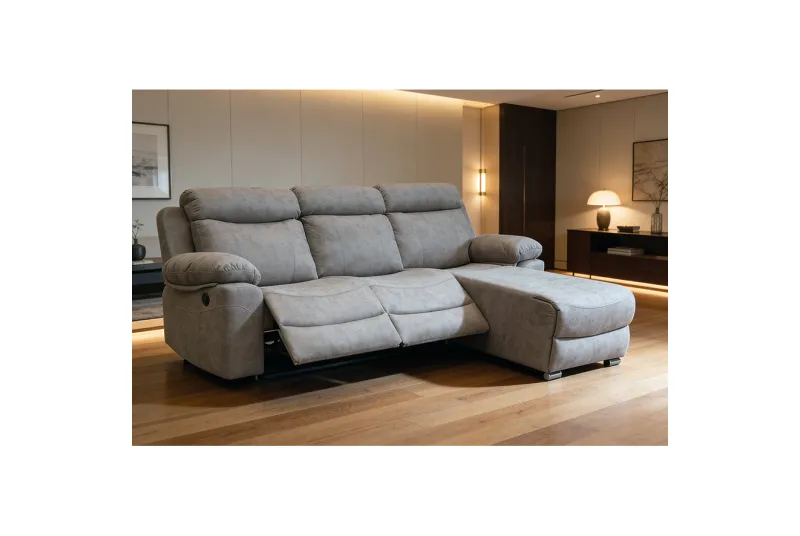 SHAISELONGUE DCHA. 2 RELAX ELECTRICOS TAP.NOLIA MENFIS CEMENTO