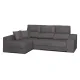 Sofá Chaise Longue con Arco Izquierdo - Tapizado Tela Rio Color Antracita