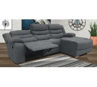 Sofá relax eléctrico Shaiselongue derecha tapicería 103-32 Luxor Marengo