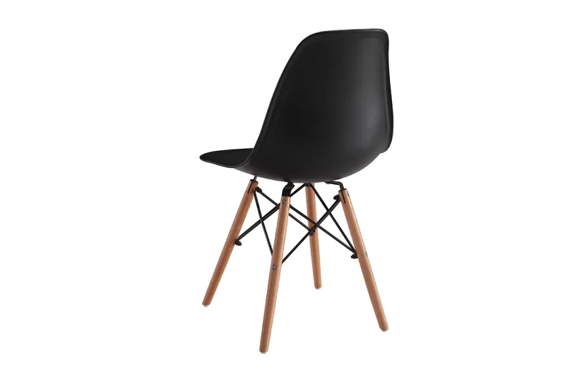 JUEGO DE 4 SILLAS PATAS MADERA DINAMARCA NEGRO