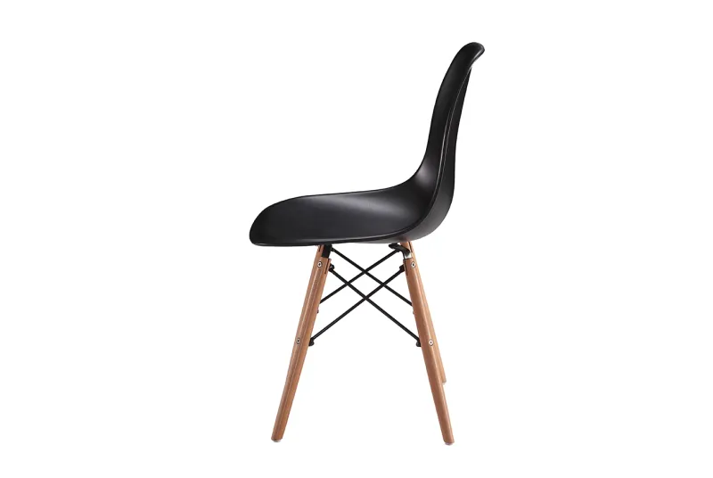 JUEGO DE 4 SILLAS PATAS MADERA DINAMARCA NEGRO