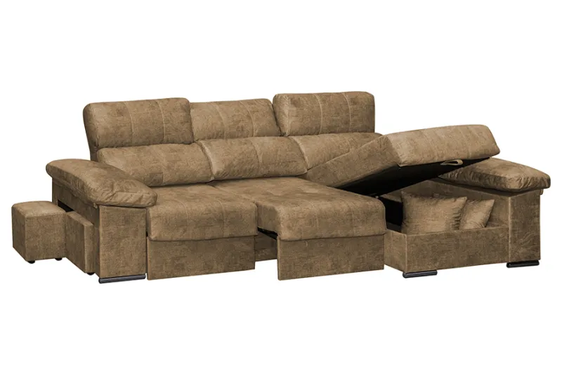 SHAISELONGUE CAMA DCHA. ROMA TAP. MAGNOL PIEDRA