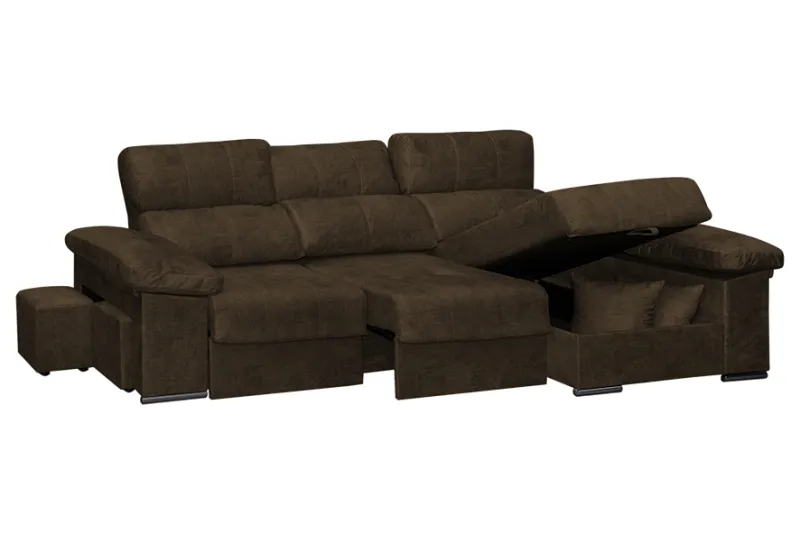 SHAISELONGUE CAMA DCHA. ROMA TAP.MAGNOL PLOMO