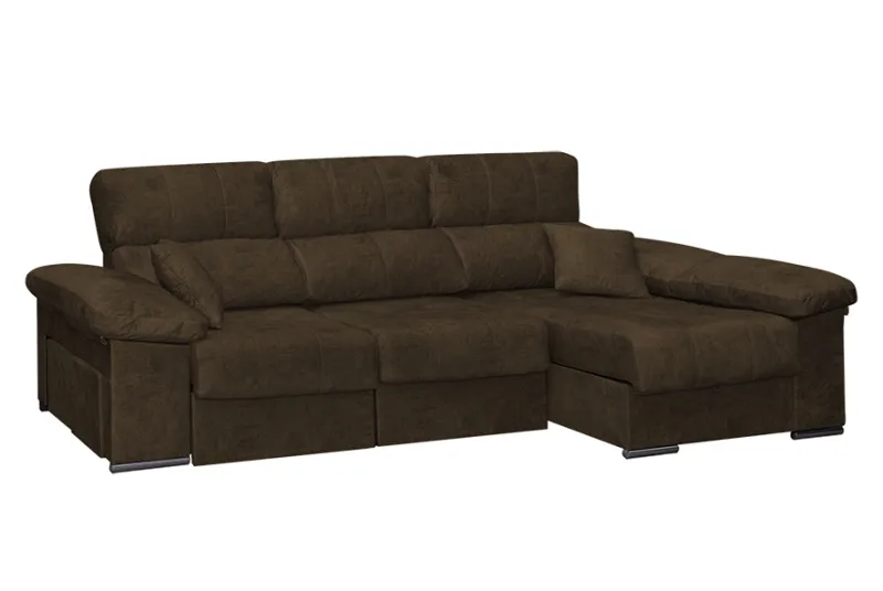 SHAISELONGUE CAMA DCHA. ROMA TAP.MAGNOL PLOMO