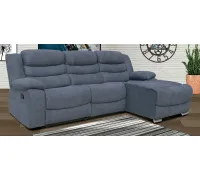 Sillón relax Shaiselongue derecho tapizado Luxor Marengo 103-32