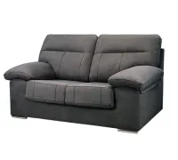 Sofá de 2 plazas Duero tapizado en tela Edi color antracita