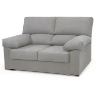 Sofá de 2 plazas Koké tapizado en tela Magnolia Cemento