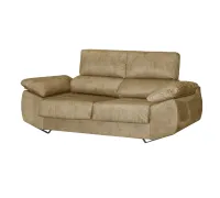 Sofá de 2 plazas EPI tapizado en tela Magnolia Piedra