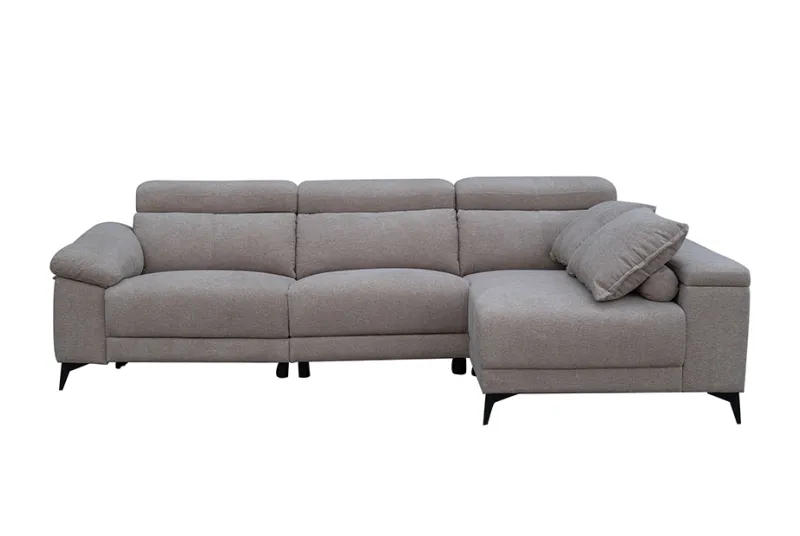 Sillón Chaise Longue Eléctrico Derecho con 2 Motores Relax - Tapizado Beige