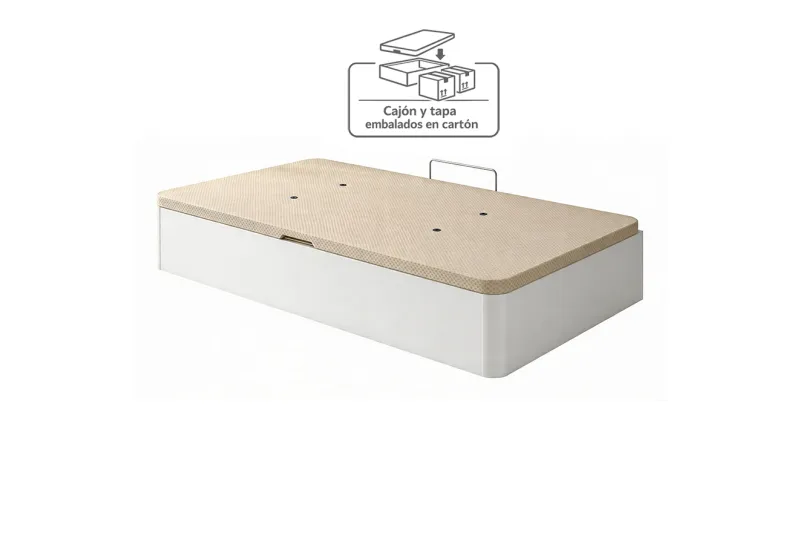 CANAPE 105X190 APERT.LATERAL T/3D CAJA YECLA BLANCO