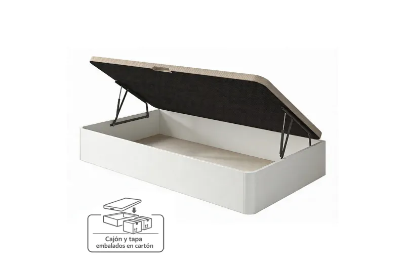 CANAPE 105X190 APERT.LATERAL T/3D CAJA YECLA BLANCO