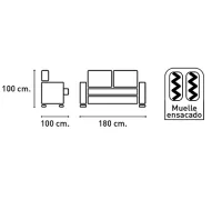 Sofá de 2 plazas T. Magnol Cupra Piedra