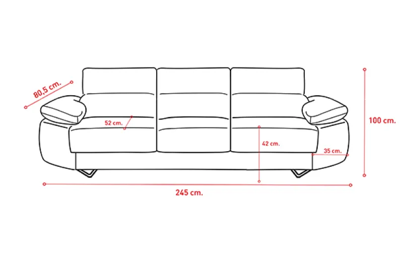 Sofá de 3 Plazas Tapizado en Epi Cairo Beige Oscuro | Envío a Toda España