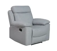 Sofá 1 plaza Relax Tapizado en Tela Rama Gris Olimpo