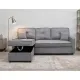SHAISELONGUE CAMA C/ARCÓN DAX TAP.MALMO GRIS