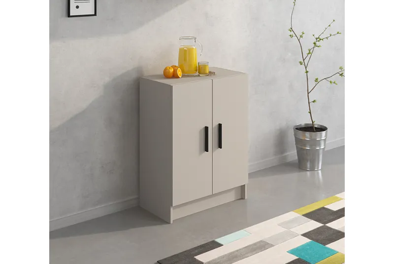 Bajo de TV Aura 2025 - 2 Puertas en Beige | Mueble para Televisor