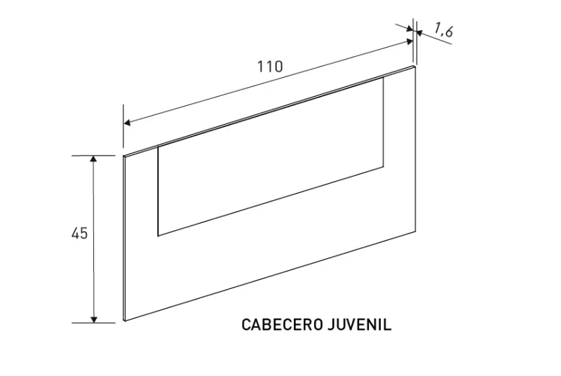 Cabecero Juvenil Aura 2025 en Color Mauvella y Negro | Diseño Moderno