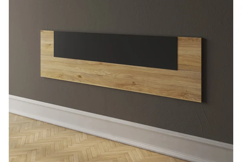 Cabecero de Cama Matrimonio Aura 2025 en Color Mavella y Negro