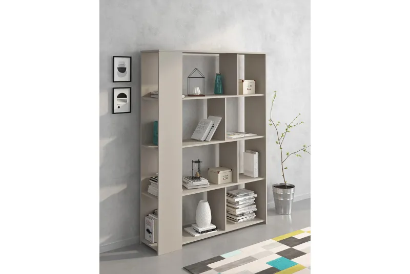 Estantería Aura 2025 Beige 129 cm - Organización Moderna para tu Hogar