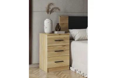 Mesita de noche 3 cajones Aura 2025 Mavella