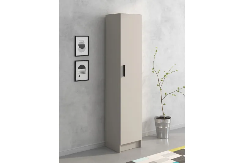Mueble Multiusos Aura 2025 de 1 Puerta en Color Beige | Composición para Salón