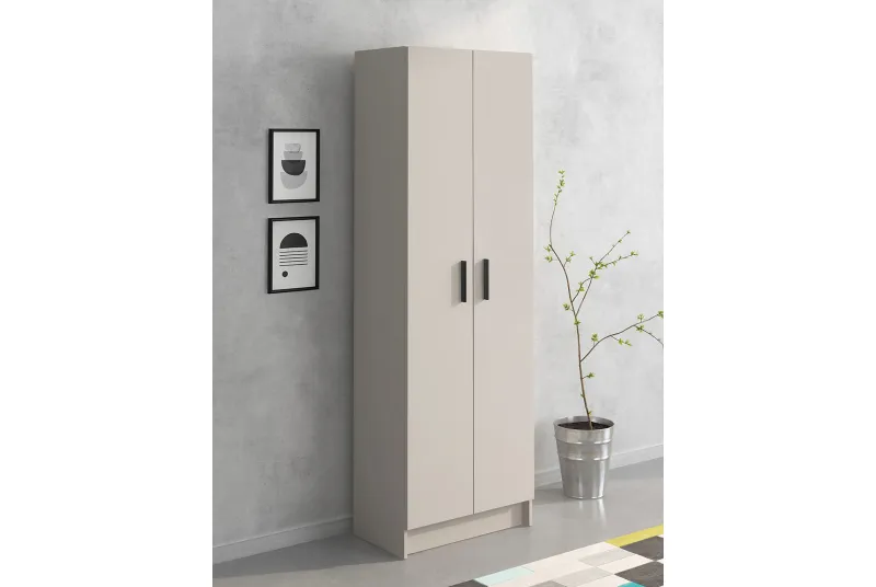 Mueble Multiusos Aura 2025 de 2 Puertas en Color Beige para Salón