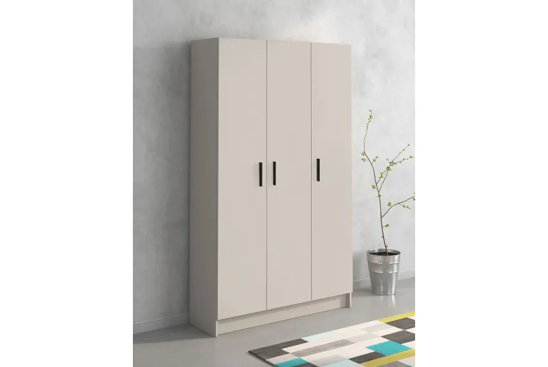 Mueble multiusos de salón Aura 2025 con 3 puertas en color beige