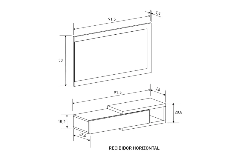 Recibidor Horizontal Modelo Aura 2025 | Mavella | Consola de Entrada