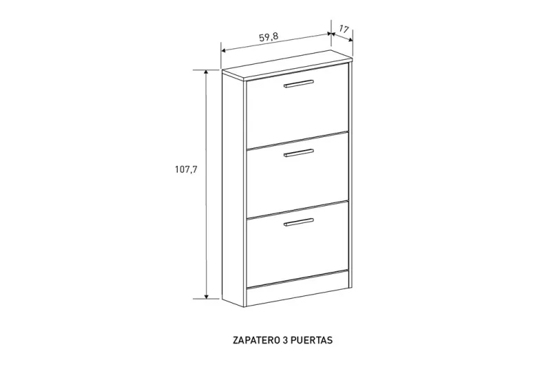 ZAPATERO 3 PUERTAS AURA 2025 MAUVELLA