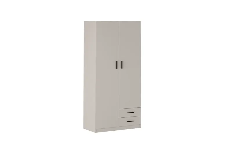 Armario Aura 2025 de 2 Puertas y 2 Cajones en Color Beige