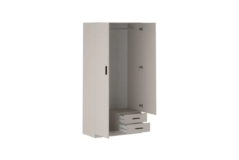 Armario Aura 2025 de 2 Puertas y 2 Cajones en Color Beige