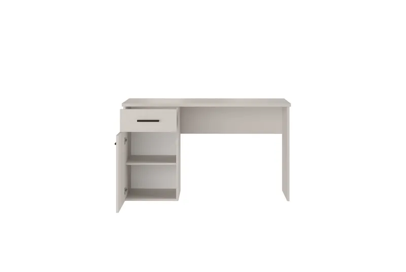 Mesa de estudio Aura 2025 beige con cajón y puerta | Escritorio moderno