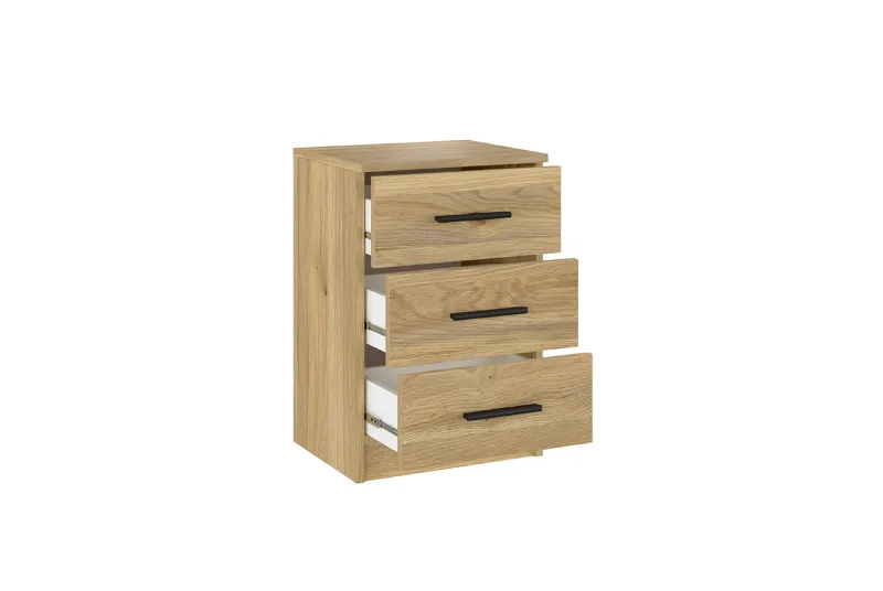 Mesita de Noche Aura 2025 con 3 Cajones - Color Mavella