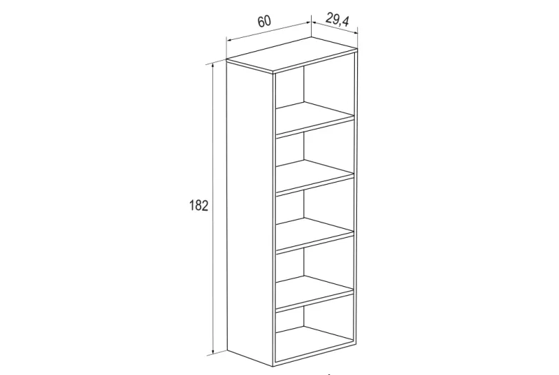 Estantería Aura 2025 de 182 cm en color Mauvella | Diseño Moderno